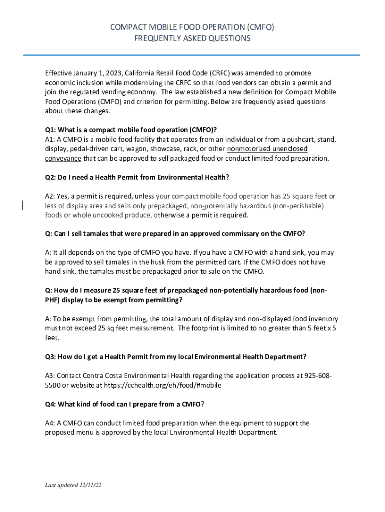 Fillable Online Compact Mobile Food Operation and Mobile Food Facility