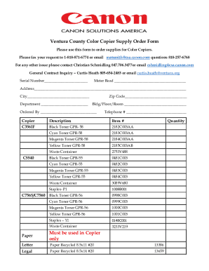 Fillable Online Please use this form to order supplies for Color ...