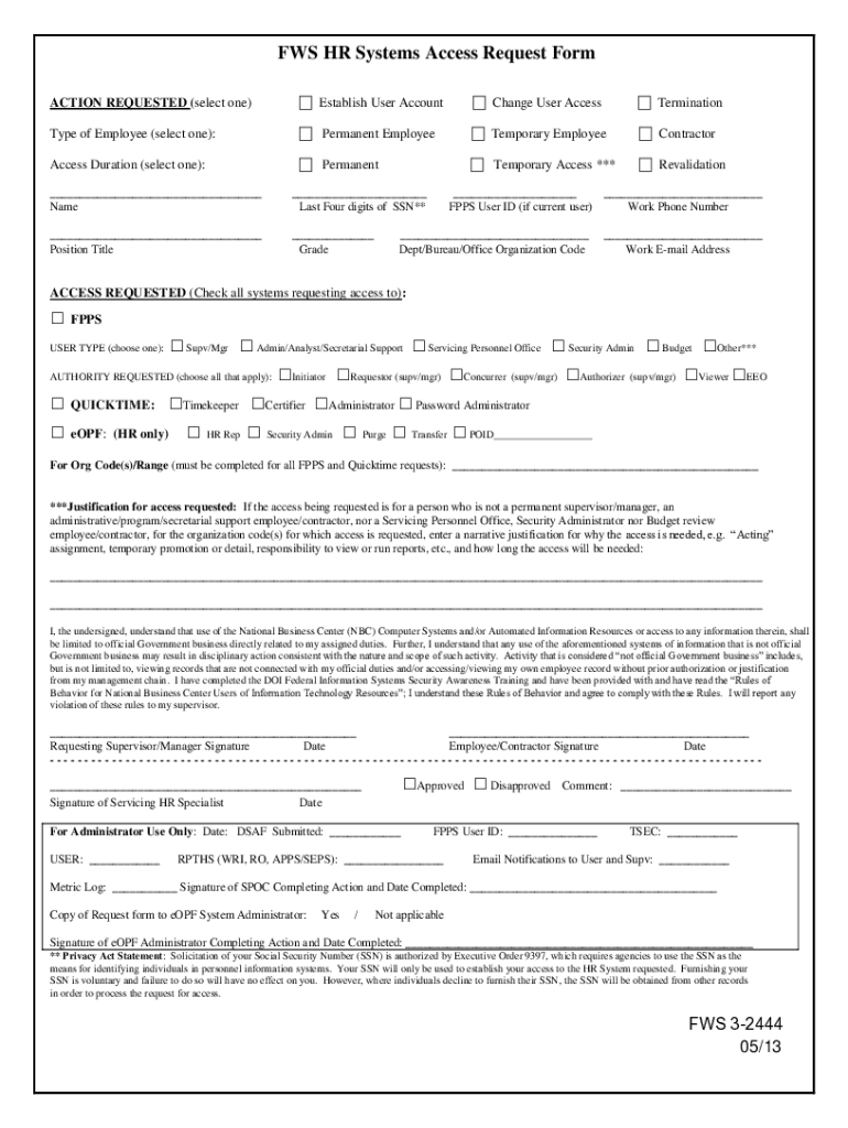 Fillable Online Completing a Human Resources Access Request Form Fax