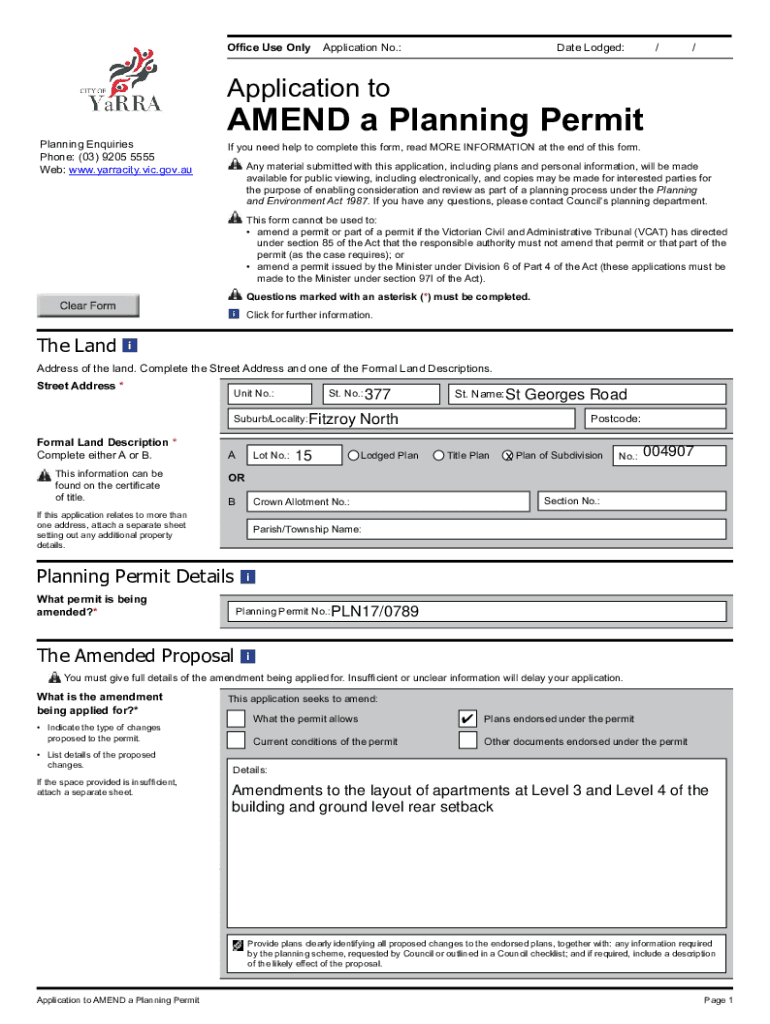 Fillable Online Applying for a planning permit Planning Victoria Fax