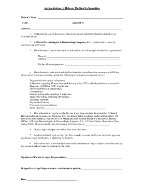 I authorize the use or disclosure of the above named individuals health information, as