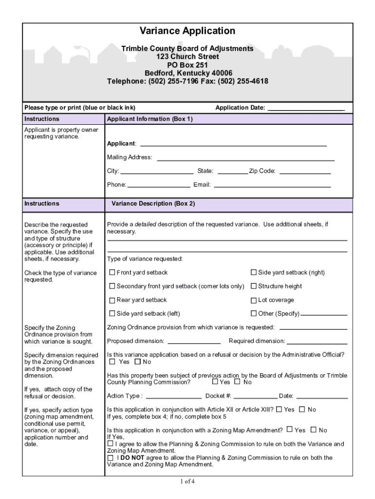 Fillable Online Trimble County, Kentucky Tax Assessors' Office Fax