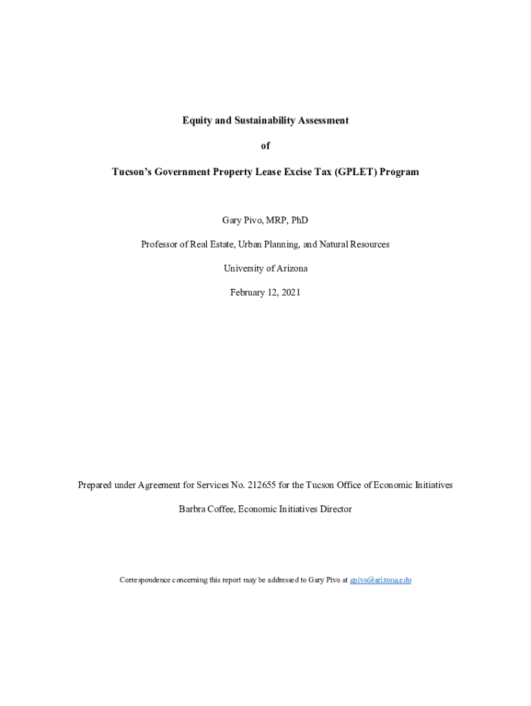 Fillable Online capla arizona Government Property Lease Excise Tax