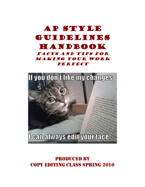 Fillable Online AP Style Guidelines Handbook Fax Email Print - pdfFiller