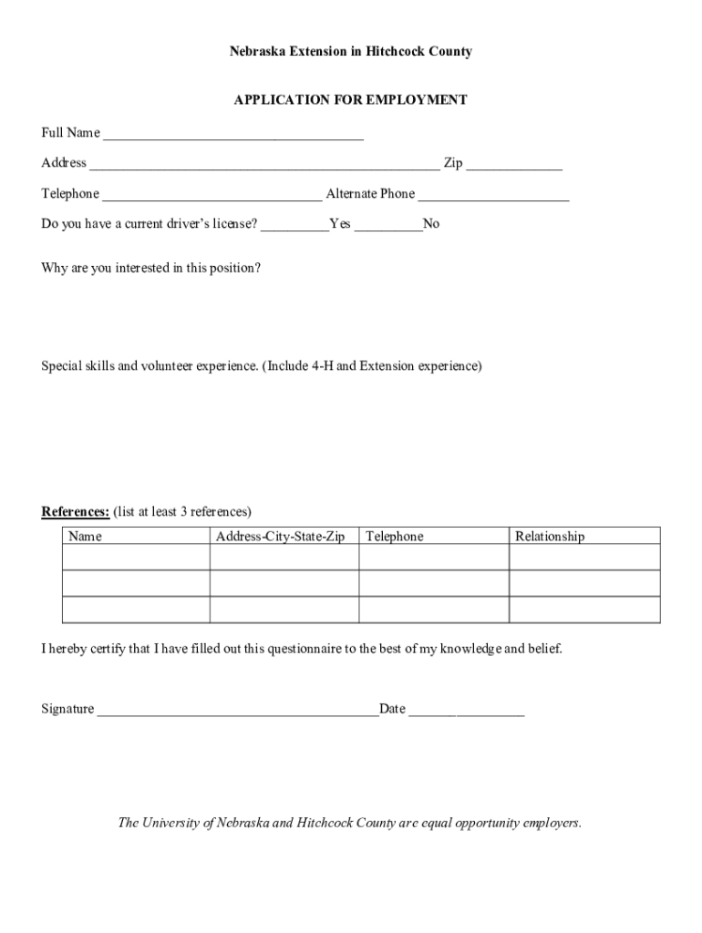 Fillable Online extension unl Extension Instructor or Open Rank