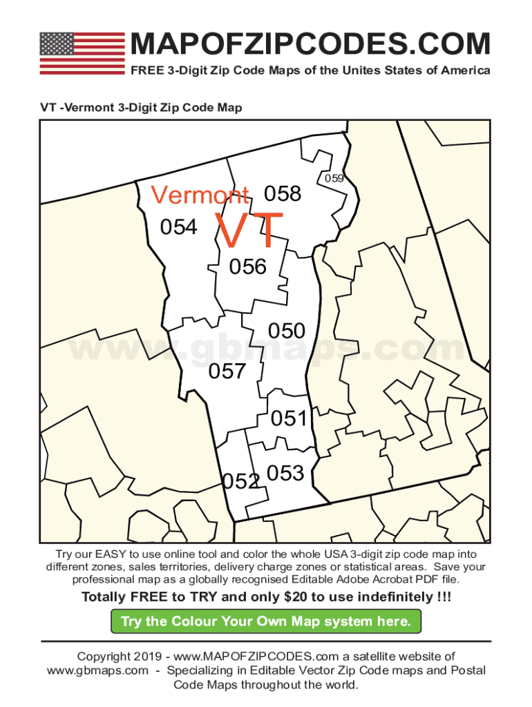 Fillable Online USA States Zipcodes and County Map Boundaries Free ...