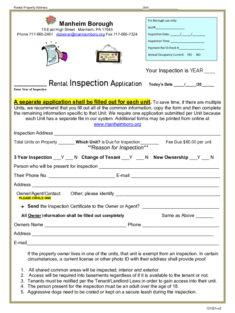 Fillable Online 2022 Rental Housing Inspection Program Fact Sheet Fax
