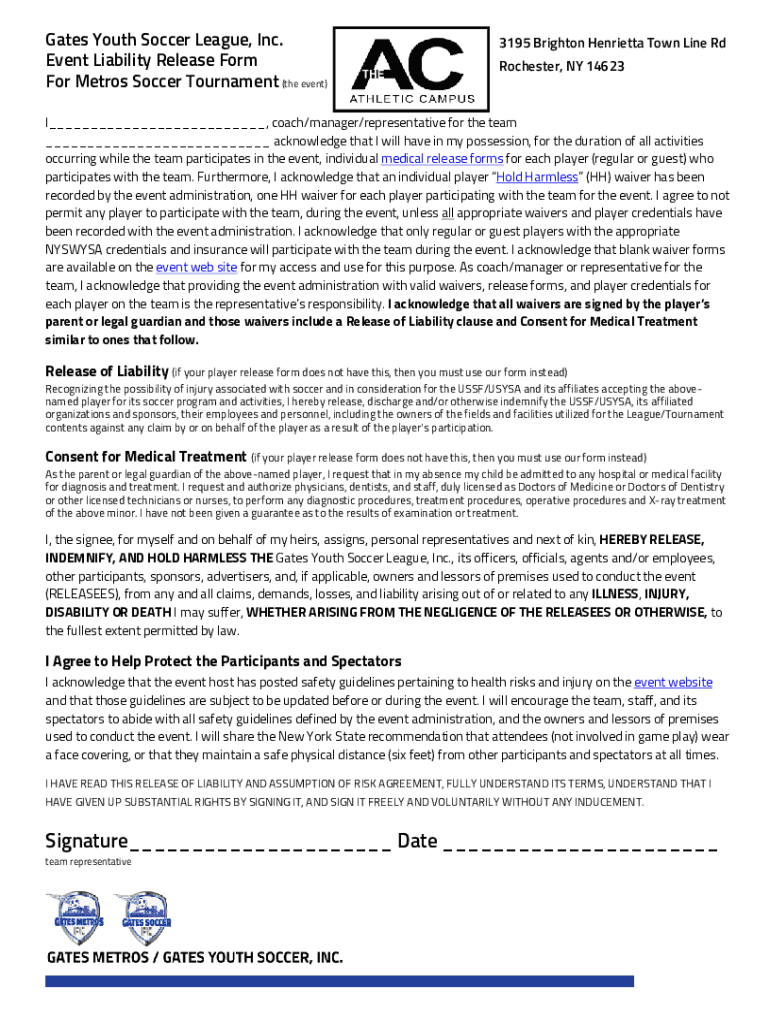 Fillable Online Gates Youth Soccer LeagueSearch for Activities, Events