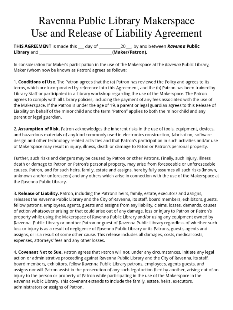 Fillable Online nlc nebraska Ravenna Public Librarys Makerspace Release