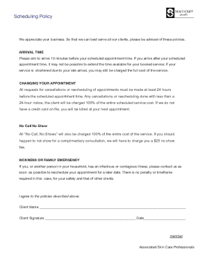 Rescheduling-Policy-Form