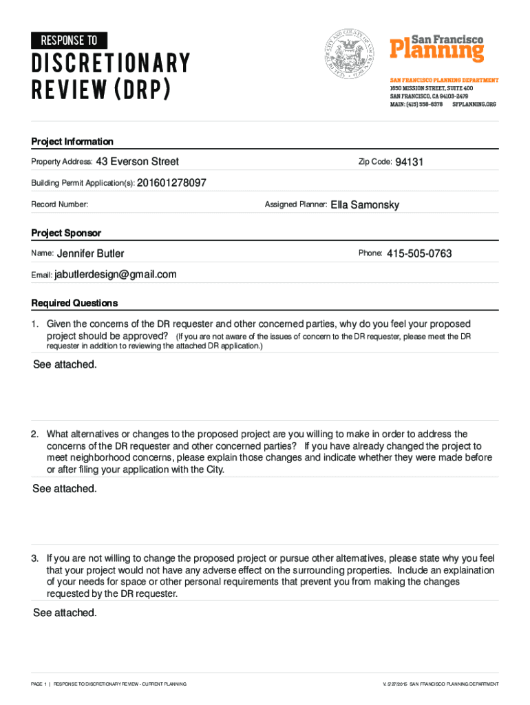 Fillable Online Commissions Sfplanning What Are The Major Types Of Planning Review Los Angeles 