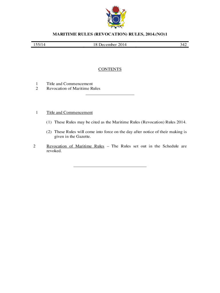 Fillable Online MARITIME RULES (SOLAS) Fax Email Print pdfFiller