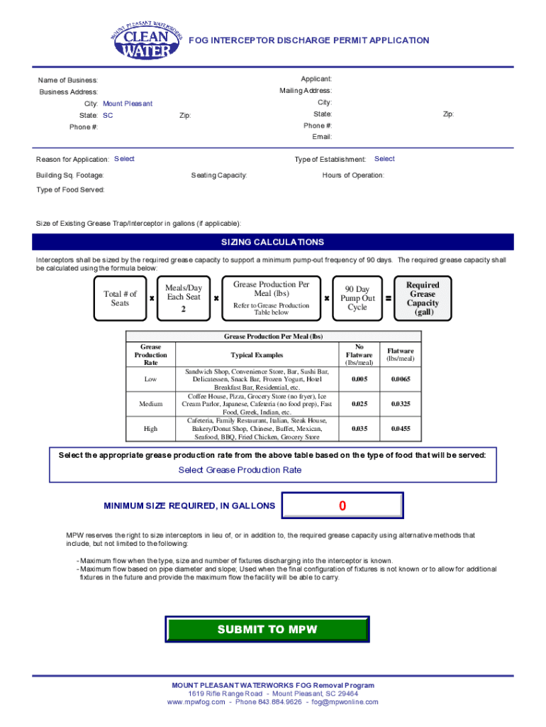 Fillable Online GUIDELINES FOR THE FATS, OILS, GREASE AND ... Fax Email ...