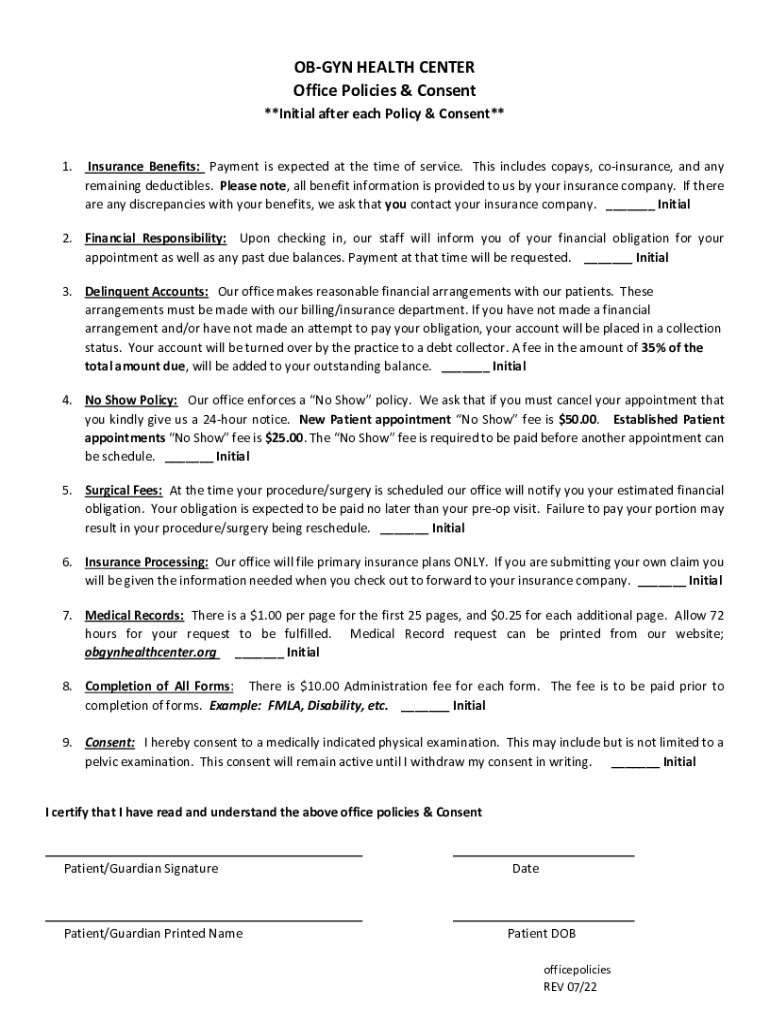 Fillable Online Chicago Women's Health Group Obstetrics and Gynecology