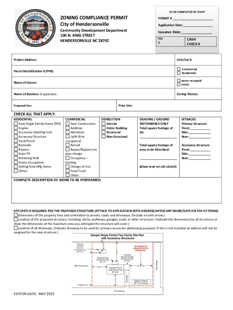 Fillable Online Forms and ApplicationsCity of Hendersonville, NC Fax