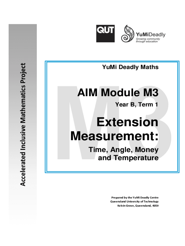 Fillable Online research qut edu AIM Module M3 Extension Measurement