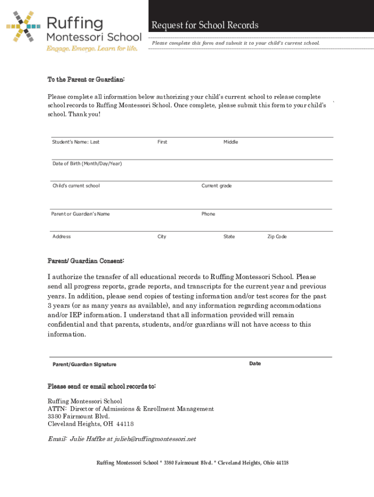 Fillable Online Please complete this form and submit it to your childs ...