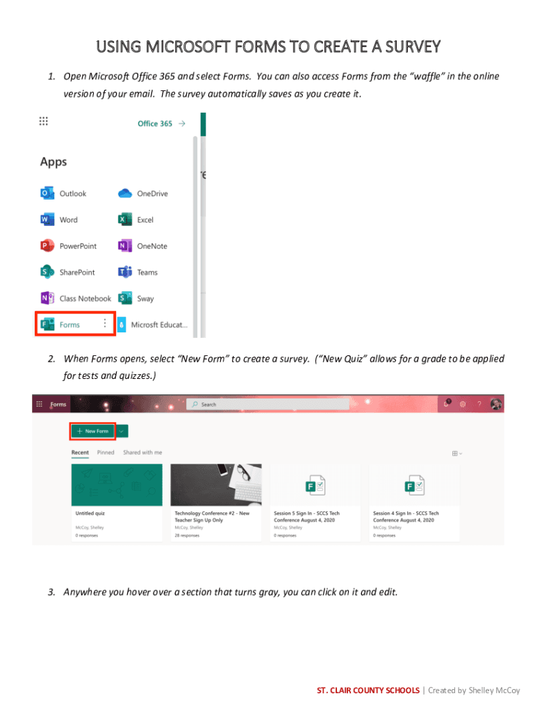 Fillable online creating a survey in microsoft forms docx fax email 