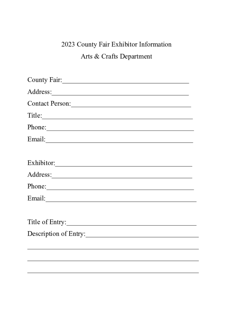Fillable Online Be an ExhibitorNew Jersey State Fair Fax Email Print