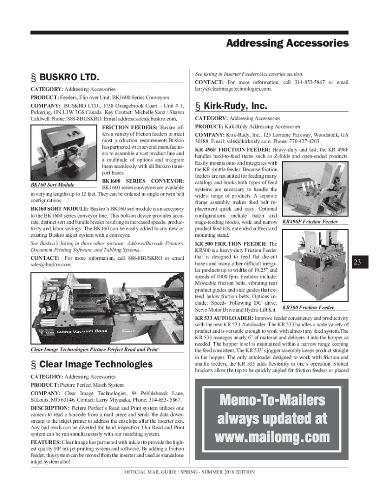 Fillable Online BK660/BK640 Inkjet System Buskro Parts and Service