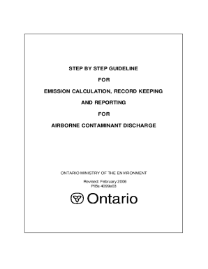 Fillable Online step by step guideline for emission calculation, record ...