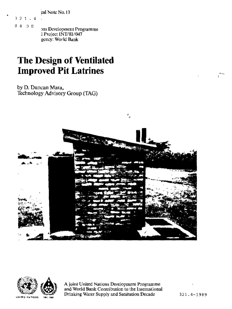 Fillable Online The Design of Ventilated Improved Pit Latrines Fax