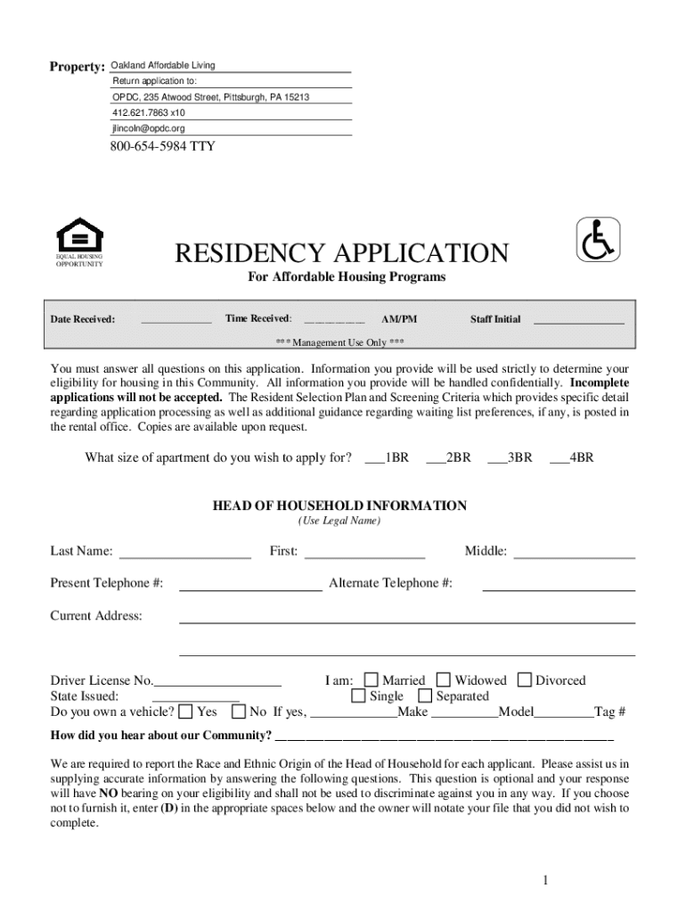 Fillable Online Oakland Housing Authority Opens Wait List for Site