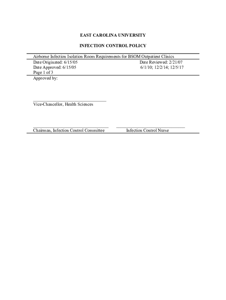 Fillable Online AirborneInfectionIsolationRequirementsforBrody