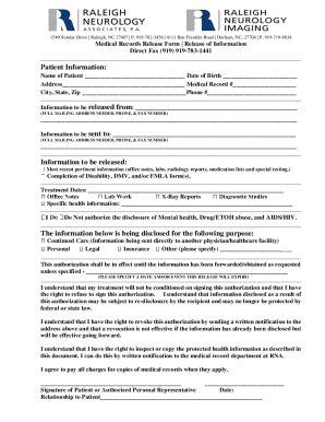 Medical Records Release Form