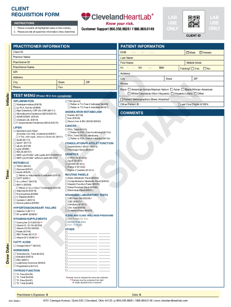 Fillable Online Specimen Labeling/Request Form Completion Fax Email