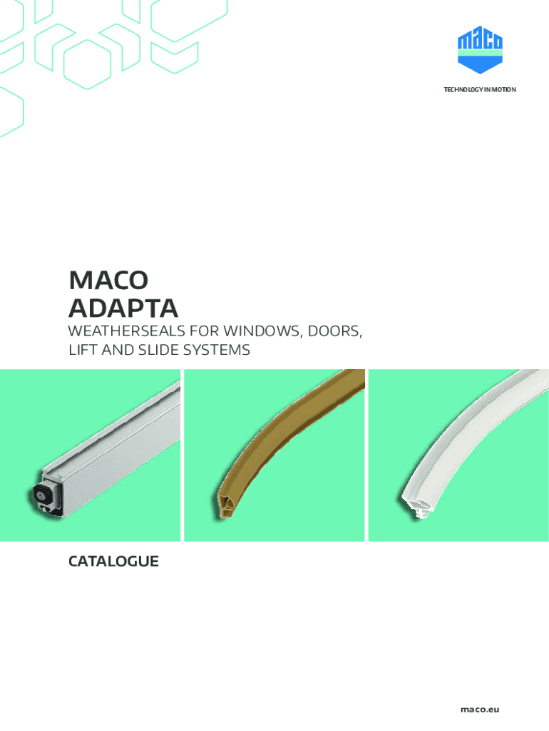 Fillable Online maco multimatic turn and tilt hardware catalogue