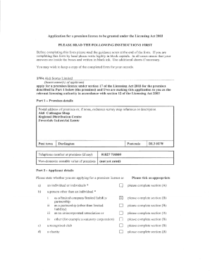 Fillable Online Aldi Stores Application for a Premises Licence Fax ...