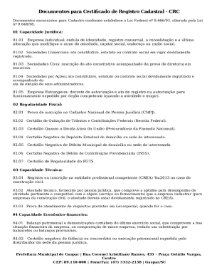 Certificado de Registro Cadastral (CRC): o quee como ...