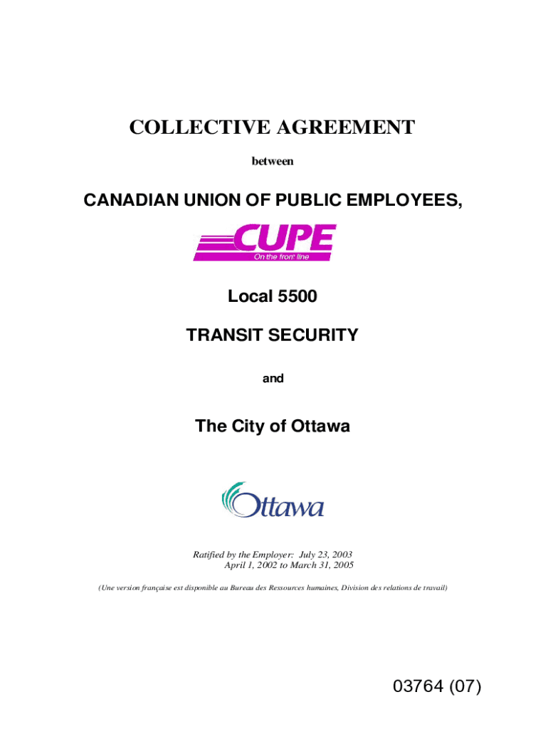 Fillable Online Collective bargaining agreements safety and health