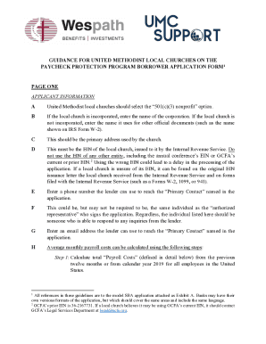 Fillable Online PPP Loan Application Guidance for Local Churches.pdf ...