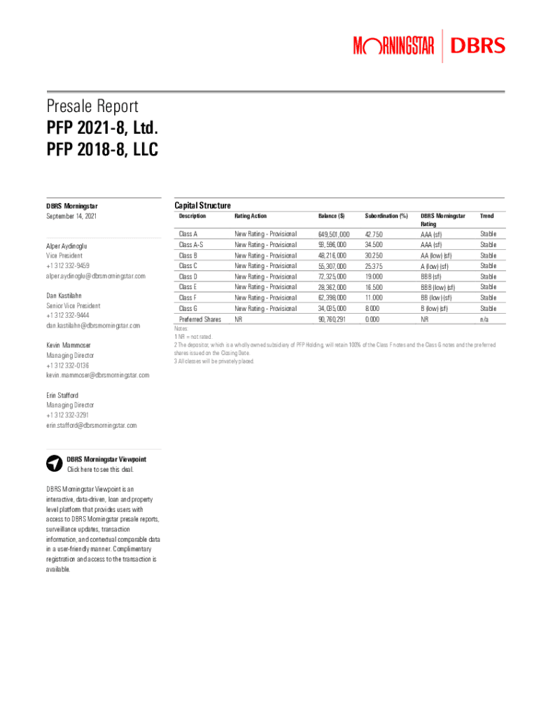 Fillable Online DBRS Morningstar Finalizes Provisional Ratings on BX
