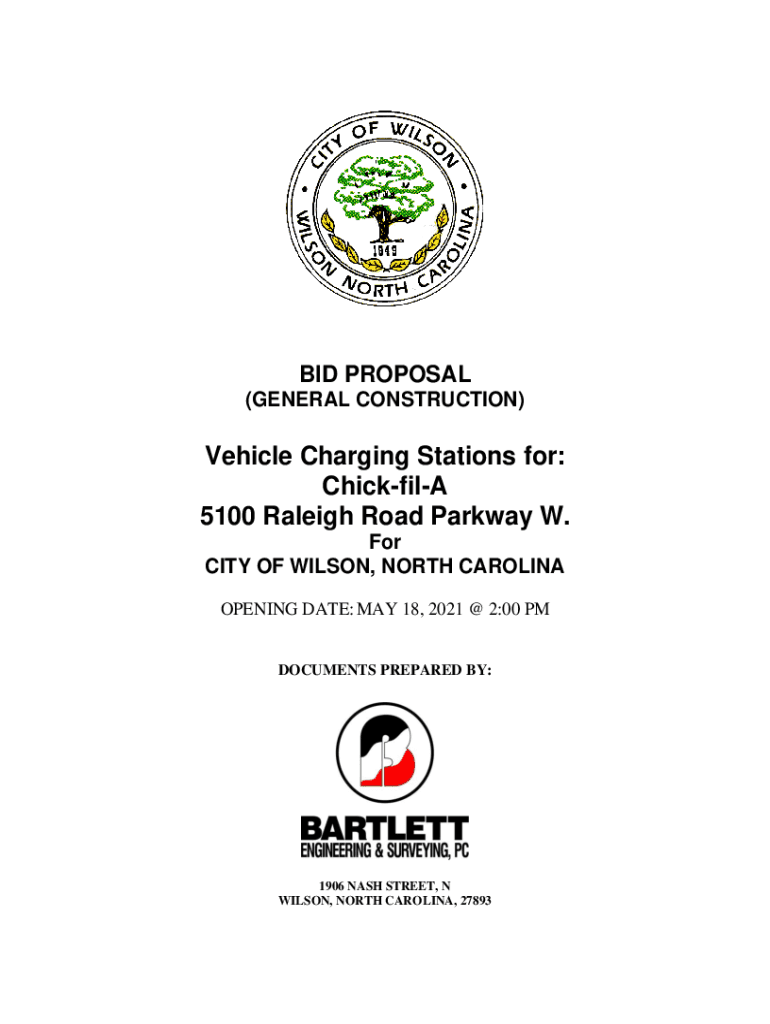 Fillable Online electric vehicles charging stations Bids, RFP