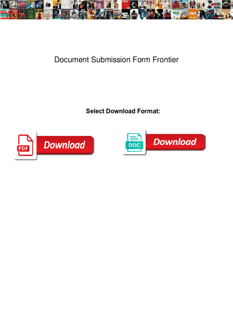 Fillable Online Document Submission Form Frontier. Document Submission