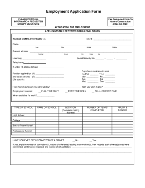 Employment Application Form