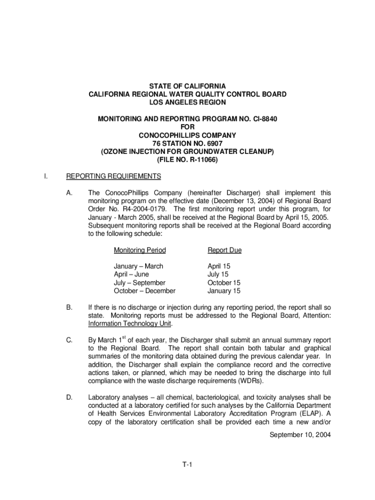 Fillable Online Regional Water Quality Control Board Unlawfully