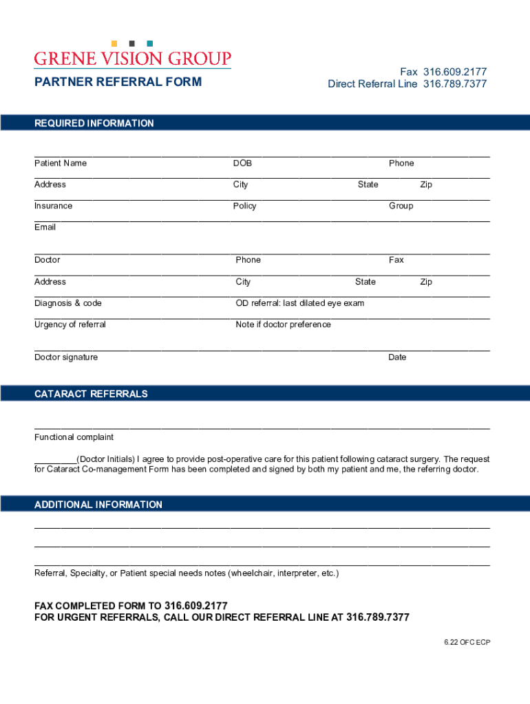 Fillable Online Specialist Referral Form Fax Email Print pdfFiller