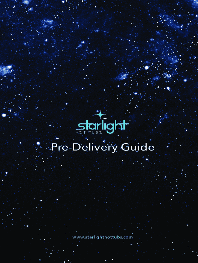 Fillable Online Starlight Starlight 6L Spa Logic Hot Tubs & Swim Spas