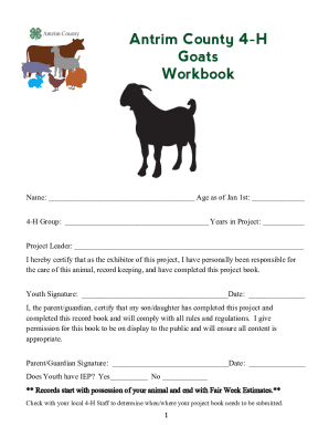 4 H Goat Printables