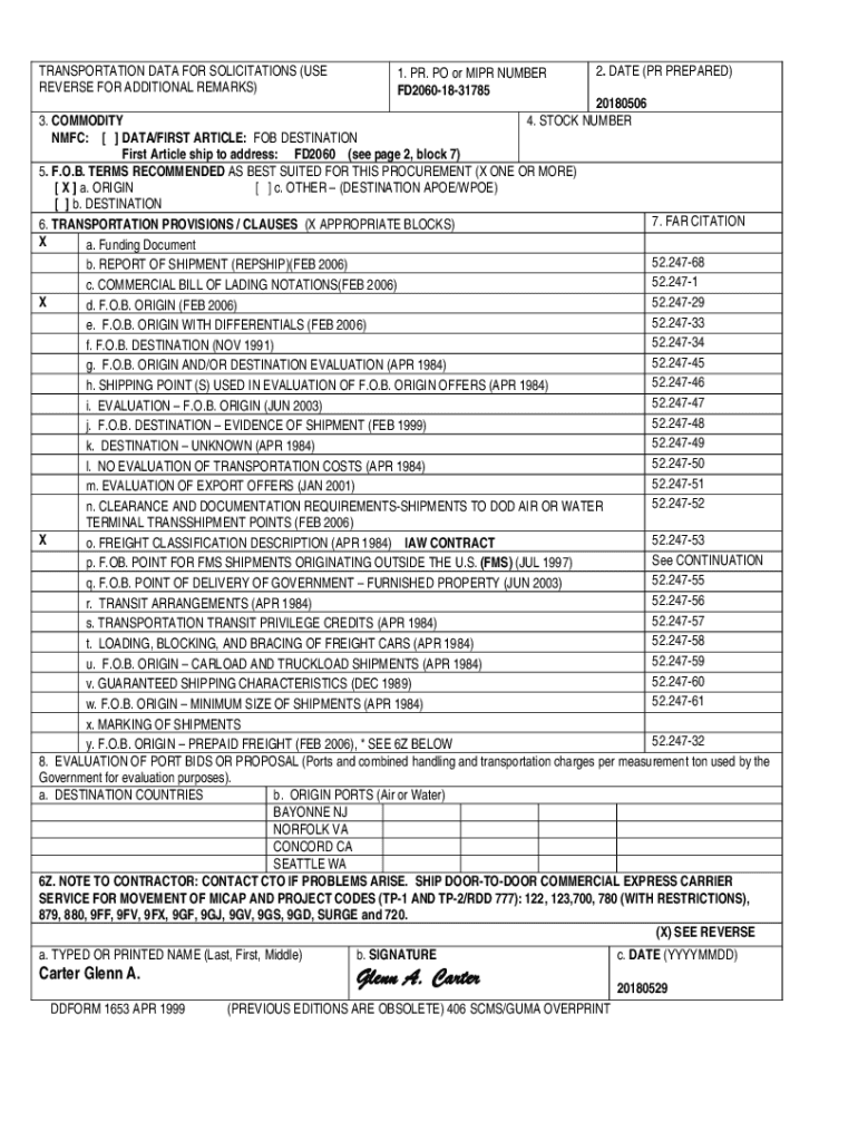 Fillable Online DD Form 1654 EVALUATION OF TRANSPORTATION Fax Fillable Online DD Form 1654 EVALUATION OF TRANSPORTATION Fax