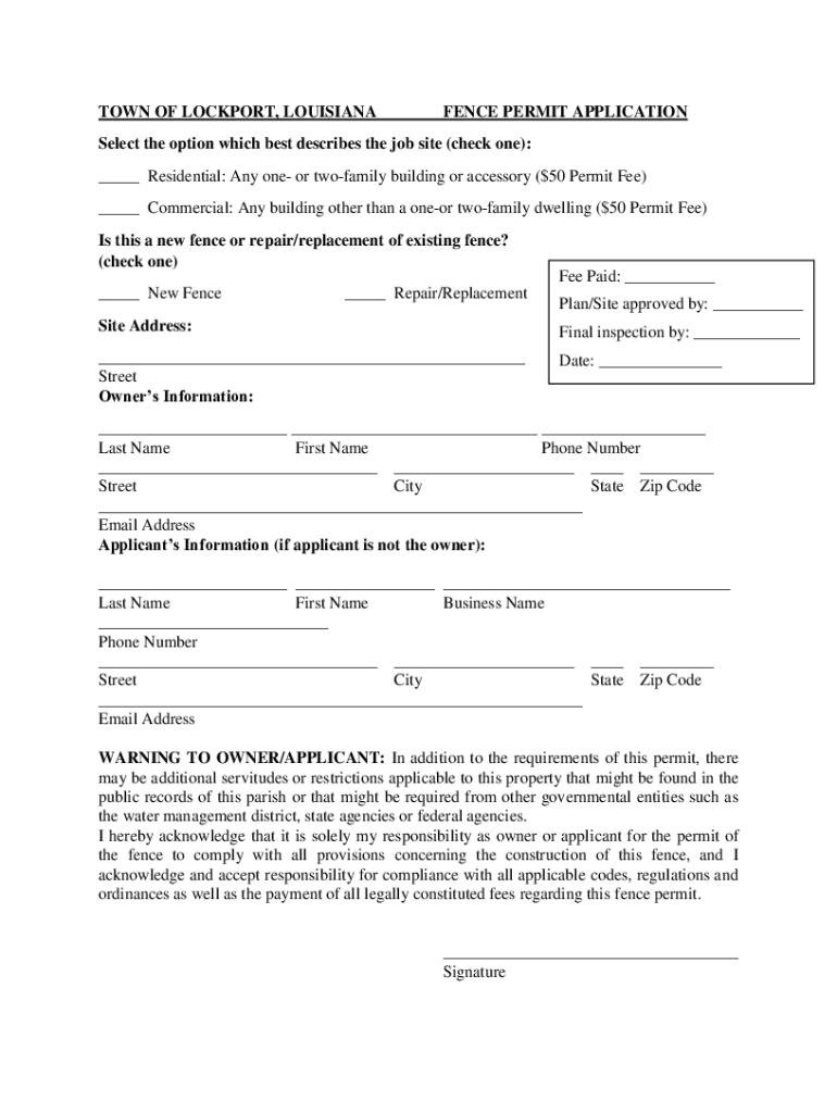 Fillable Online FencePermitInformationSheet3.22.21.pdf Fax Email
