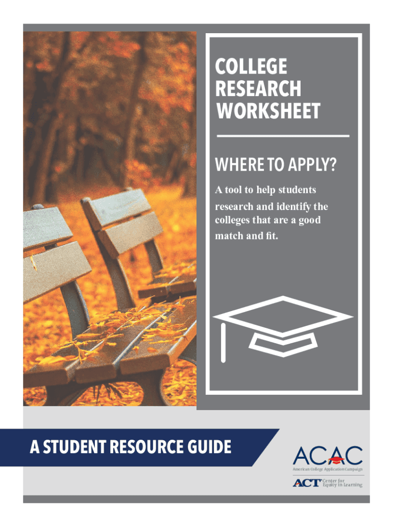 college research worksheet free