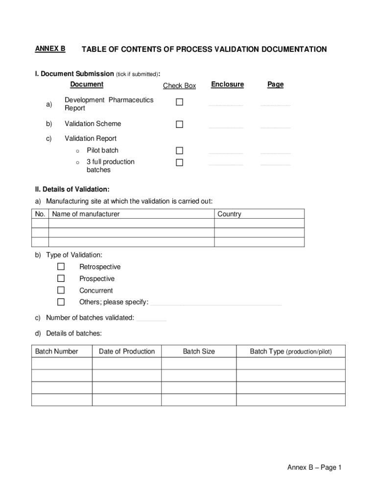 Fillable Online Free Process Validation Report TemplatePDF Fax Email ...
