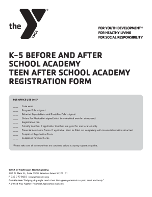 YOUTH PROGRAM REGISTRATION FORM