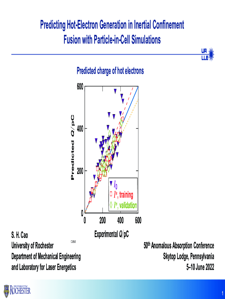 Fillable Online Predicting Hot Electron Generation in Inertial