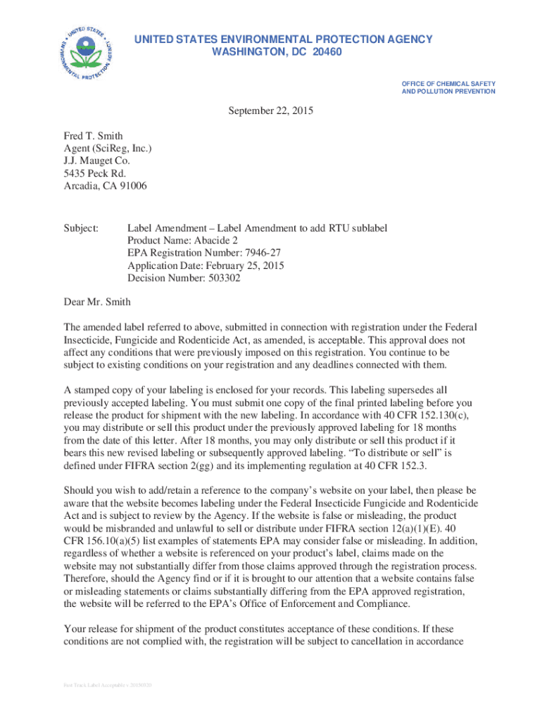 Fillable Online E.P.A. Dismisses Members of Major Scientific Review